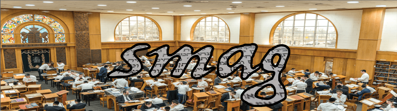 smag in graphics superimposed on image of large yeshiva
